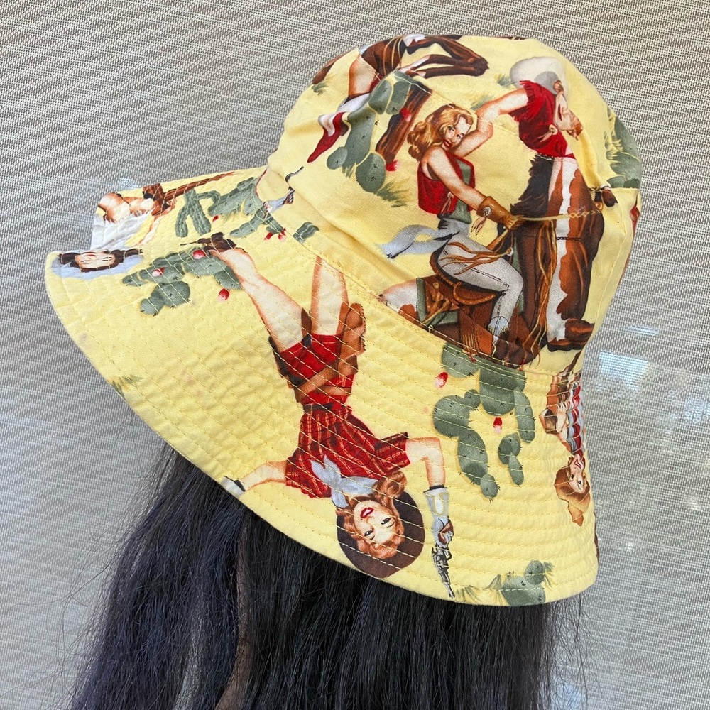 Vintage Cowgirls Retro Style Print Bucket Hat